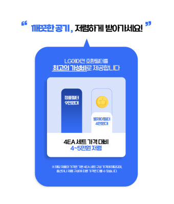 [호환]별제이 LG 에어컨 필터 휘센 타워플러스 오브제 필터 4EA B01 : Electrics