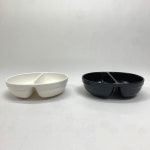 국산 그린메라민 매트 2칸면기 G-0487 업소용 멜라민 두칸 짬짜면 그릇 g0487 : 온라인키친