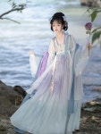 한푸 드레스 선녀복 중국 전통 공주 졸업사진 코스프레 댄스 여신 자수 의상 그라데이션 : 다모아 점방
