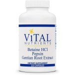 미국 Vital 베타인 HCl 1040mg 펩신 42mg 용담 뿌리 225 캡슐 : 양코코리아