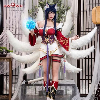 코스프레의상 UWOWO 리그 오브 레전드 롤 아리 챔피언 나인 테일 와일드 리프트 게임 코 : 구대컴퍼니2