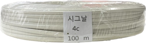 국산 시그널 시그날 전화 케이블 100M 6P4C 미색 : 강원정보통신