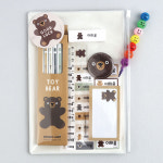 디자인아지트 문구세트토이베어 브라운 (1개씩 문구제작,개별포장) 1104880 : 티처빌