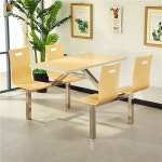 일체형 식탁 의자 세트 식당 카페 휴게소 매점 4인용 : 포런굿즈