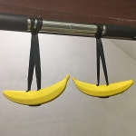 바나나 황소 뿔 체육관 덤벨 바벨 바 핸들 역도 풀 업 핸드 그립 링 그리퍼 근력 훈련 : 셀린언니