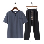 남자 생활한복 법복 빅사이즈 개량 상하세트 린넨 : 올리니샵