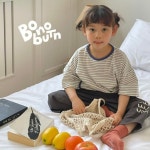 어린이집 등원룩 아기 유아 키즈 여름옷 스트라이프 랍바 오버핏 줄무늬티 : 미뇽.mignon