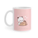 고양이 컵 캐릭터 머그컵 팬더 동물 커피 부부 티 밀크 선물 두두 온스 머그잔 : 브라이트존