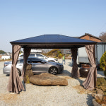 PC 그늘막 / 3x3, 3x4m / 모기장+바람막이 세트 / 야외파고라원두막 : 신밧드 무역