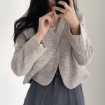 [친환경네] 봄 가을 짧은 복고풍 v넥 싱글 브레스트 올 매치 짧은 코트 여성용 : 친환경네