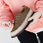 [G1879] 여성 천연 소가죽 민자 데일리 통굽 스니커즈 : 새로이클라쓰