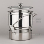 올 스텐 음식물 쓰레기 통 싱크대 물빠짐 음쓰통 데이세븐 3L : 마켓베라