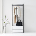 EB1672 스틸 행거 시스템 옷장 드레스룸 수납장 2단 서랍장 드레스장 옷걸이장 800 : 엘리퍼니처