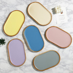 헤이스테이 컬러풀 우드 원목 나무 타원형 카페 트레이 쟁반 3size 6color : 헤이스테이