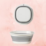 틈새보관 접이식 대야 폴딩대야 공간활용 뛰어난 틈새 수납 보관 휴대성 : 이쓰이쓰