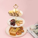 디저트접시 플레이팅접시 케이크스탠드 3단트레이 애프터눈티세트 : 루이앤탑펠