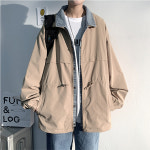 AOULS 아울스 맨 오버핏 데님 레이어드 스포츠 자켓 J6073 : JoonieMarket