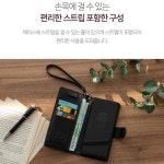 클랜 천연 소가죽 다이어리 지갑 케이스 브라운, 갤럭시A25 : 폰카드 지갑케이스