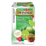 Twinings 슈퍼블렌드 에너자이징 말차 그린 티 크렌베리 & 라임 향 18개입 6팩113248 : 파랑파랑해