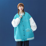 AOULS 아울스 우먼 빅 루즈핏 베어 스포츠 베이스볼 점퍼 G6805 : JoonieMarket