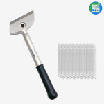 월드크린 해피손1단+칼날 10p 실리콘 타일 줄눈 스크래퍼 스티커 타르 제거 화장실 욕실 자동차 : 무지개컨테이너