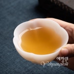 [다도 다기] 예향원 순수공 전통가마 옥백자 매화배 옥란배 찻잔 C-5333 : 예향원
