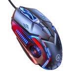 인체 블랙 화이트 유선 게이밍 마우스 프로그래밍 가능 버튼 6 개 3200 DPI USB 컴퓨터 노트북 PC 게이머 RGB 백라이트 G5 마우스용 : 훈빠오
