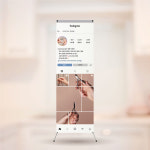 인스타그램 네일샵배너 속눈썹배너 반영구 실외 실내 x배너 입간판 MO-242-244 : 모가미디자인