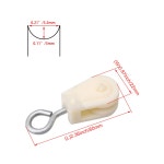 BQLZR 플라스틱 흰색 8mm 단일 도르래 농장용 가축 용품 10 개 : 보람유통05