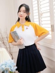 유치원 교사 정원 유니폼  반팔 폴로 셔츠 작업복 무료인쇄 로고 : 샹차이