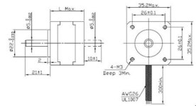 Nema14 35mm 하이브리드 2 상 스테핑 모터 1.8 도 0.14nm 1a 35hy34-1004 마이크로 모터는 CNC 프로젝션 레이저 tv에 사용됩니다.... 