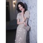 이브닝 드레스 스팽글 숙녀복 생일파티 주인공 연회 인어 호스트 피아노연주회 원피스 방송 : 친한언니마켓