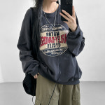 유니크 데일리 할리 프린팅 맨투맨 : 루너프
