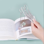 연필꽂이 금속 책갈피 귀여운 만화 아름다운 멋진 책 페이지 마크 학생 문구류 학교 용품 교사 선물 : 승빠오