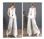 여름 밴딩 린넨팬츠 S,M,L 와이드핏 데일리 마바지 : 모다49