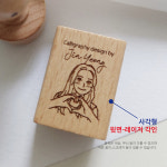 (원목) 도장-드로잉 일러스트 캐리커쳐 스탬프 : 캘디