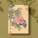 목단꽃 그림 모란꽃 그림 목단화 모란 목단 액자 외국인선물 한국전통 민화 일러스트 포스터 : 쇼핑버디