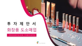 화장품 도소매업 투자제안서 파워포인트 PPT 피치덱 템플릿 (기초화장품, 화장품도매, 화장품창업, 스킨케어, 기능성화장품) : 씨티미디어