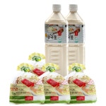 국산 진한 백태 콩물 콩국 콩국물 1리터 2병 + 양념담은스프콩나물 4봉 : 참살이식품