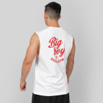 브렁크 헬스나시 BIG BOY 슬리브리스 탱크 화이트 짐웨어 운동복 : 브렁크