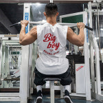 브렁크 헬스나시 BIG BOY 슬리브리스 탱크 화이트 짐웨어 운동복 : 브렁크
