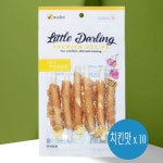 리틀달링 치킨우유껌 애견간식 6p 치킨맛 x 10 : 와이비케이