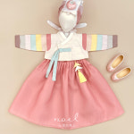 가은 (1-8호) 색동 여아한복 돌잔치 아동 : 노엘드레스