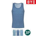 BYC 유색런닝 색런닝 칼라런닝 메리야스 3매 빅사이즈 속옷 : BYC왕자상회