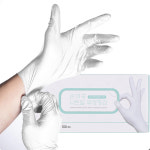 식품용 일회용 장갑 니트릴장갑 (100매) 주방 요리 위생 세프 미용 장갑 : 일상스토리74