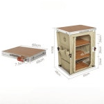 캠핑캐비넷 정리 조리대 3단 수납 키친테이블 휴대용 : RANZI