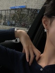 [위프레리] 실버 스타 라인 귀걸이, Silver Star Line Earrings : 위프레리