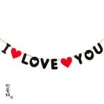 프로포즈 이벤트 가랜드 웨딩 기념일 인테리어 아이러브유 : 민들레샾