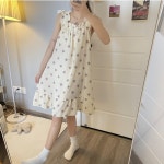 S0188 토리잠옷 귀여운 보라 토끼 원피스 요루면 잠옷 지짐이 냉장고잠옷 : 모아하루
