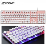 DDZONE 레트로감성 멤브레인 LED키보드 K-650 (핑크) : 유주네몰